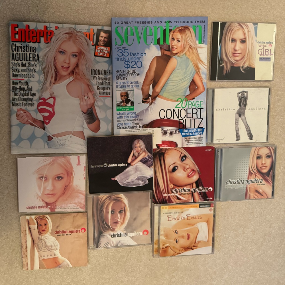 Christina Aguilera Y2k CD and Magazine Collection